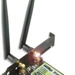 Carte WiFi 6E PCIe AX 5400Mbps, Intel WiFi 6E AX210, Bluetooth 5.2, Carte WiFi 6 Bluetooth PCIe 6G/5G/2.4G pour PC Windows 11/10(64Bit)