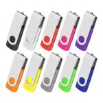 Cle USB 8GB Clé USB 2.0 Lot de 10 Mémoire Stick Lecteur USB Flash Drive Stockage Rotation Disque Pendrive pour Ordinateur Portable/PC/Voiture (10 Couleurs)