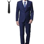 CloudstyleCostume Homme Formel Un Bouton à la Mode Slim fit Quatre pièces(Blazer+ Pantalon+ Gliet+ Cravate)
