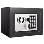 Coffre-fort de 4,6 litres - Nestling® coffre-fort en acier avec serrure électronique et 2 clés, coffre fort mural pour Bijoux Documents Passeport Médicaments (23 x 17 x 17 cm)