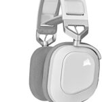 Corsair HS80 RGB Wireless Casque Gaming Premium avec Audio Spatial (Faible Latence, Microphone Omnidirectionnel, 20 Heures d’autonomie, Compatibilité sans Fil PS5 et PS4) Blanc