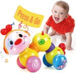 CubicFun Jouet de Rampant pour Bébé 6 Mois avec Musique et Lumières Jouet d'activité Bébé Cadeau Jouet Musical Bébé pour 6 9 12 Mois Naissance Fille Garçons, Jouet Multifonction pour Enfant 1 an