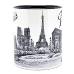 DESSAPT Arts - Mug Céramique 11oz / 325ml - Monuments de Paris (Noir)