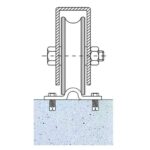 DOJA Industrial | Galet de Portail Support Interieur | Rail Gorge U | 80 x 20 | 2 Unité | Roue Support pour Portail Coulissant | Application: Rail Coulissant, Porte Coulissante Interieur, Garage...