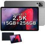DOOGEE T30 Pro Tablette 2023 Android 13, 11 Pouces 2.5K Tablette tactiles, 15+256GB/ 8580mA/20 MP+8MP/Helio G99/Dual 4G LTE+5G WiFi/Widevine L1/Type-C/OTG/GPS