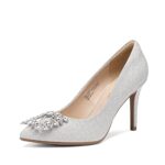 DREAM PAIRSEscarpins pour femme avec bout pointu et décoration pailletée, talons hauts élégants pour mariage et fête, chaussures de soirée pour femme