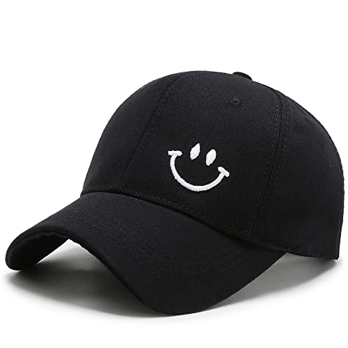 DavicherCasquette de Baseball Broderie de Sourire Coton Anti-Soleil Baseball Cap Hommes Femmes été Unisexe Réglable Casquettes Hip Hop Sport Outdoor Chapeau – Image 2