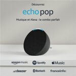 Découvrez Echo Pop | Enceinte connectée Bluetooth et Wi-Fi compacte au son riche, avec Alexa | Anthracite