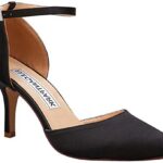 Duosheng & ElegantFemme Talons Aiguilles Escarpins Bride Cheville Bout Pointu Stain Chaussures de Mariage de mariée de fête