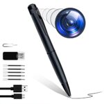 Dvdresged Stylo Caméra, 64 Go Mini Caméra Espion Stylo 1080P avec Détection de Mouvement, Mini Caméra Cachée Stylo avec Enregistrement Audio pour Réunion et étude