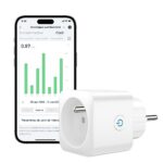 EIGHTREE Prise Connectée WiFi, Prise Alexa Programmable, Compatible avec Alexa/Google Home, Smart Life APP, Suivi de Consommation, Contrôler le ventilateur/climatiseur, 2,4 GHz Wi-Fi, 16A 3680W, 1 PC