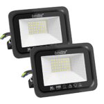 EXTRASTAR Projecteurs LED Extérieur 30W, IP65 Etanche, 2400LM, Spot LED Extérieur, 6500K Blanc Froid, Eclairage de Sécurité, pour Jardin Terrasse Garage Patio Grange Cour, Lot de 2
