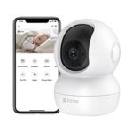 EZVIZ Caméra Surveillance WiFi Intérieure 360°, FHD 1080P, Camera WiFi 2.4Ghz, Vision Nocturne, Détection de Mouvement Suivi Intelligent, Audio Bidirectionnel, Compatible avec Alexa pour Bébé/Animaux