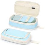 Eucomir Trousse Scolaire, Grande Trousse Aesthetic, Fourniture Scolaire Kawaii, Grande Trousse Scolaire, Trousse Grande Capacité pour Collège Bureau Étudiants Fille Garçon Adulte, Bleu