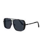 FEISEDYLunettes de soleil pilotes Vintage Carré Hommes Grand avec monture métallique B2894