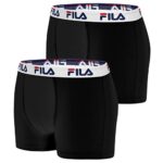 FILACaleçon Homme Coton, Boxer Homme, Ultra-doux, Hypoallergénique (Lot de 2)