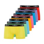 FM LondonBoxers (Lot de 4/8) pour Hommes avec Ceinture Élastique, Boxers Doux pour Hommes avec Technologie HyFresh pour la Protection contre les Odeurs, Boxers Hipster Ajustés pour Hommes