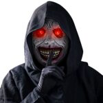 FORMIZONMasques d'Halloween Horreur Effrayant, Démon Souriant, Cosplay de Clown Effrayant, Accessoires de Costume de Cosplay de Partie, Carnaval de Démon d'Halloween pour Femmes Hommes