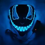 FUXHBFBCarnaval Masque Masque Purge LED,Effrayant Masque Lumineux 3 Modes de Clignotement Différents Contrôlables,pour Femme avec Homme Cosplay Masquerade Festival Costume DéCorations de FêTe