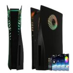 Façade pour P5 avec bande lumineuse RGB et filtre à poussière DOBEWINGDELOU 400+ Effets Anneau lumineux LED pour Disc Edition DIY Kit de décoration Accessoires Noir