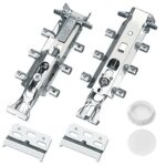 Favengo 2 ferrures de suspension Support Rail Suspension Meuble - Crochet Mural Métallique pour Meuble Suspendu de Cuisine Fixation pour armoires Levelup Emuca avec plétine Meuble Suspendu de Cuisine