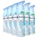 Febreze Spray Désodorisant Linge Frais, Naturel, 6x 300ML, Éliminateur D’Odeur Pour Toutes Les Pièces De La Maison Et Gaz Propulseur 100 %