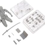 Figurines d'action Body-Kun DX & Body-Chan DX en PVC Modèle SHF Enfants Collector Toy Gift Model Mannequin Dessin Modèles pour Artistes (Gris Homme + Femme)