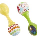 Fisher-Price Mes Premières Maracas jouet musical, hochets adaptés aux mains de bébé, allient divertissement et douceur, 3 mois et plus, BLT33