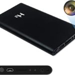 FiveSky Banque d'alimentation de caméra cachée, HD 1080p Espion Vision Nocturne caméra cachée, 5000 Mah Batterie Rechargeable Mini caméra pour caméra de sécurité de Bureau à Domicile