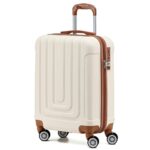 Flight KnightPremium Hard Shell Lightweight Hand Luggage Case - 8 Spinner Wheels - TSA Lock & USB Port - Approuve par Plus De 100 compagnies aeriennes Dont Ryanir (Priority) - 55x40x20cm