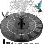 Fontaine Solaire, Fontaine Solaire exterieure de Jardin,Pompes solaires avec Panneau Solaire de 1.2W, Pompe à Eau Solaire électrique pour Bassin de Jardin ou Fontaine Bain d'oiseaux et Poissons
