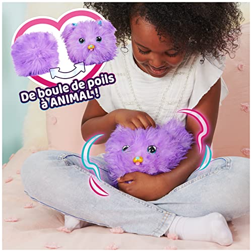 Furfluffs - Chiot - Animal Compagnon INTERACTIF - Transforme Ta Boule De Poils en Adorable Chiot Violet - 100 Sons Et Réactions - Peluche Toute Douce - Jouet Enfant 5 Ans Et + – Image 3
