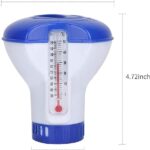 GAMRY Distributeur de Chlore Flottant de 12,7 cm pour Piscine, Spa, Jacuzzi (Bleu et Blanc)
