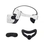 GOMRVR M2 Sangle De Tête Compatible pour Oculus/Meta Quest 2, Remplacement du Bandeau Elite. avec VR Face Cover, Objectif Couvercle de Protection, réduit Le Stress Facial VR Accessoires(Blanc)