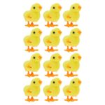 Gadpiparty 12 Pièces Lapin Sautant Poussin Jouets À Remonter Poussins De Marche Moelleux Nouveauté Jouets Mécaniques Animal en Peluche Faux Poulet Miniature Décorations De Pâques Accessoire