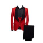 GénériqueCostume habillé 3 pièces pour Hommes 1 Boutons Slim Fit Veste Costumes De Smoking Pantalon de Gilet de Blazer Formel de Mariage élégant