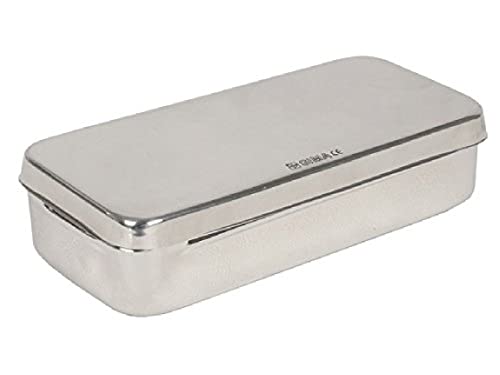 Gima 26653 Boîte en acier inoxydable, 18 cm de longueur, 8 cm de largeur, 4 cm de hauteur