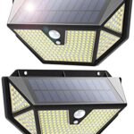 Gobikey 286 LED Lampe Solaire Exterieur, [2 Pièces/3 Modes] Lumiere Solaire Exterieur, 2600Lm Eclairage Exterieur Solaire, 270°&IP65 Lampe Solaire Exterieur Detecteur de Mouvement