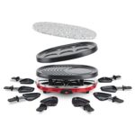 H.Koenig RP412 Appareil à raclette Multifonction 8 personnes Professionnel, Pierre naturelle, 6 mini crêpes pancakes, Grill, Raclette fromage fondue, Température réglable, 8 poêlons antiadhésifs