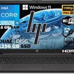 HP 250 G9 Notebook Intel 10 cœurs i5 12 Th jusqu'à 4,40 GHz, RAM 16 Go Ddr4, Ssd Nvme 256 Go + HDD 1 To, écran 15,6