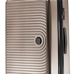 HauptstadtkofferMITTE – GRANDE Valise à Roulettes, Bagage Coque Rigide avec Extension de Volume de 8 cm, Verrouillage TSA, 4 Roulettes Jumelées Caoutchoutées, 77 cm, 130 L, Champagne