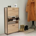 IDMarket - Meuble à chaussures LUIS 3 portes design industriel