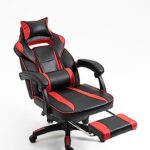 IZTOSS Chaise de Bureau Ergonomique, Fauteuil de Bureau Noir avec Roullette, Appuie-Tête et Accoudoir Réglables (Fauteuil Gaming-Rouge)