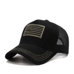 IdopyUSA Drapeau américain armée Militaire Style Maille Casquette de Baseball Chapeau