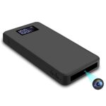Igzyz Caméra Espion Cachée, Mini Caméra 10000mAh Portable Batterie Externe 1080P HD Mini Caméra de Surveillance avec Vision Nocturne Détection de Mouvement Capteur de Gravité (32 Go intégré)