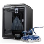 Imprimante 3D Officielle Creality K1 avec Vitesse d’Impression de 600 mm/s 2000 mm/s² Accélération, 300°C 32 mm/s² Flow Hotend Auto Level Impression directe à Double engrenage 220x220x250mm