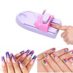Imprimante Nail Art DIY Manucure Tampon Plaque Dessin Impression Kit D'émail pour Nail Design Nail Art Estampage Professionnel Nail Art Motif Nail Imprimante Manucure Outils avec 5 Plaques