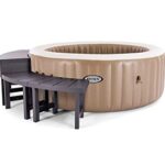 Intex - 28515 - Pack 4 pieces 2 medium + 2 hautes entourage spa 4 places rond,Beige