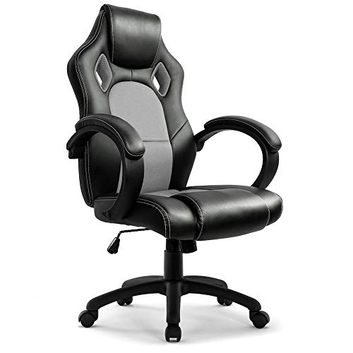 IntimaTe WM Heart Chaise Gaming Ergonomique Chaise Gamer Chaise de Bureau avec Appui-tête Fauteuil Gaming de Jeu Respirante Chaise de Maison Dossier Haut Chaise d’Ordinateur de Jeu inclinable Gris