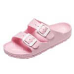 JOMIXClaquettes Femme Claquettes Compensées Femme Chaussons d'été Claquette Imprimé Sandales Femme Confortables pour Maison Piscine Plage
